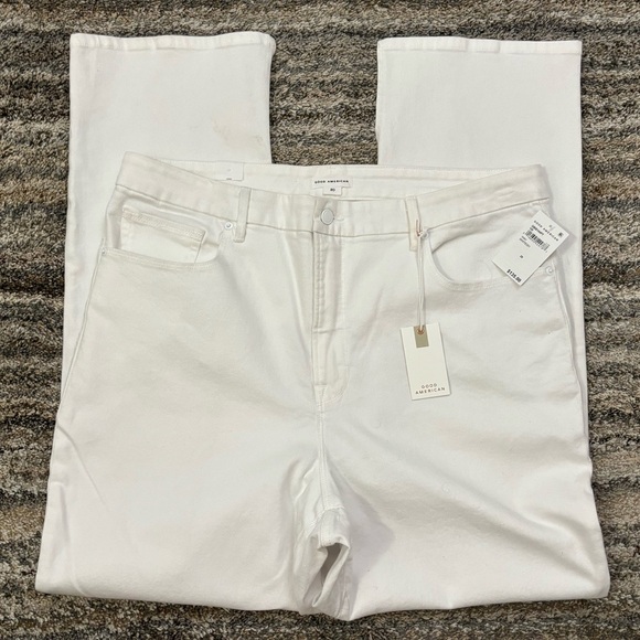 Good American Good Boy Jeans Sz 20 NWT | Good American White Jeans | Jean Sz 20* - Picture 1 of 16